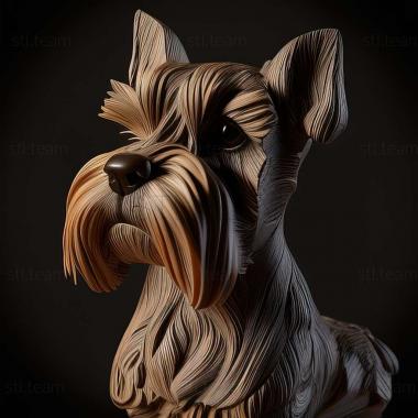 3D model Zwergschnauzer dog (STL)